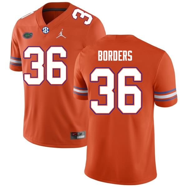 NCAA Florida Gators Chief Borders Men's #36 Nike Orange Stitched Authentic College Football Jersey QBM6364TC